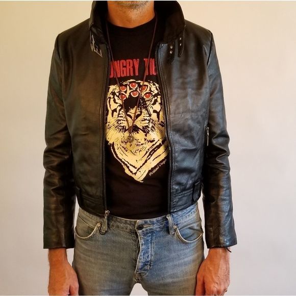 Genuine Leather Jacket Johnny Cash - Picture 4 of 5